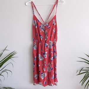 Summery Yumi Kim coral floral silk dress